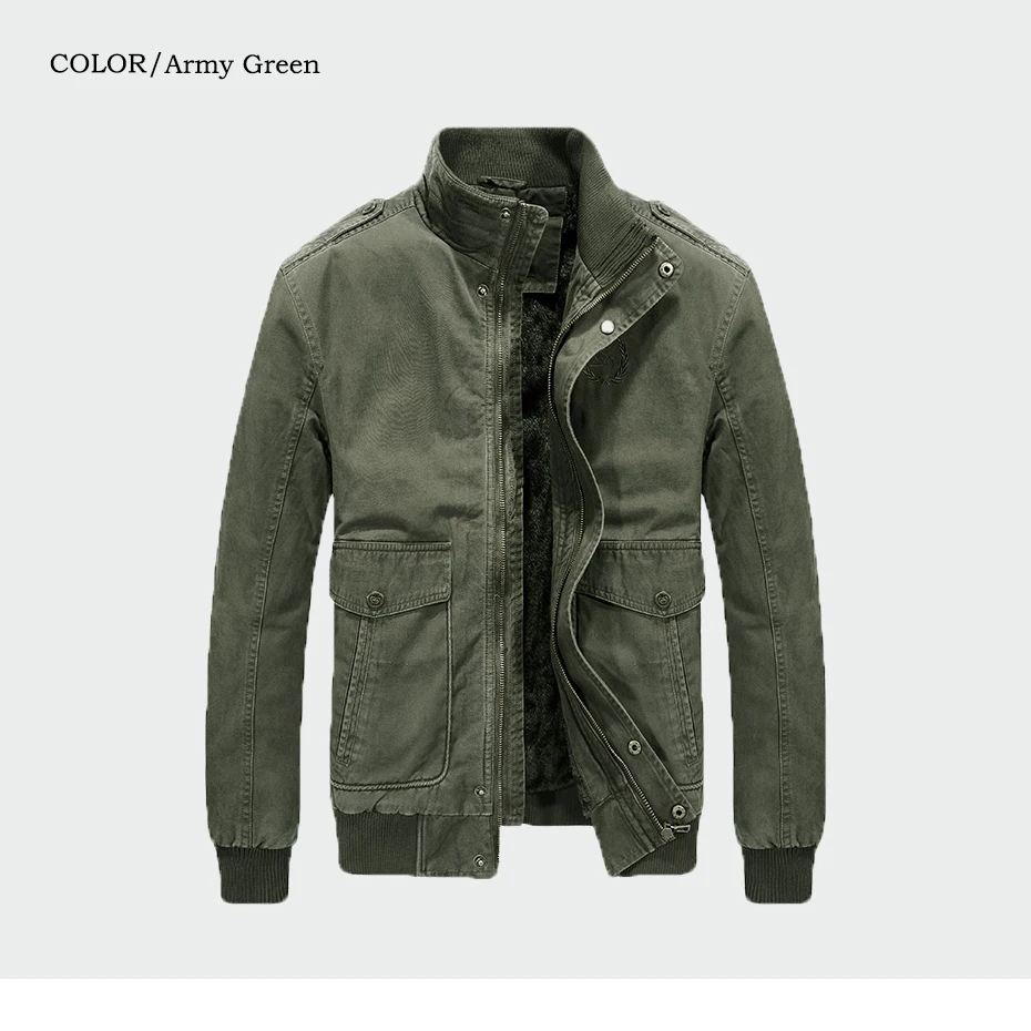 New Men's Winter Parka Brand Jeep Fleece Cool Jacket Men Fashion Bomber Zipper Windbreaker Casual Thick Warm Coat 4XL ML274
