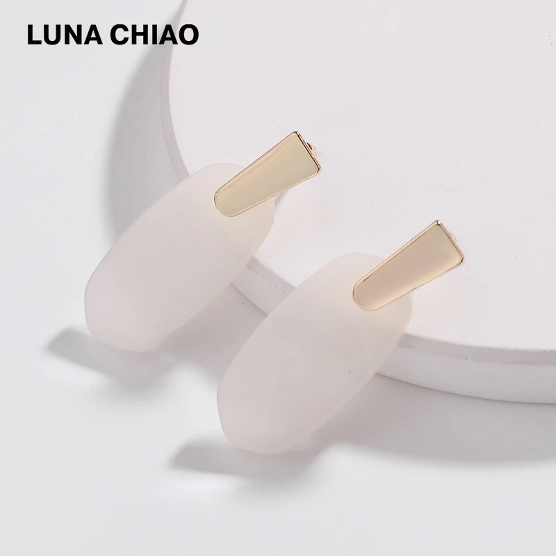 Женские Геометрические серьги LUNA CHIAO капельки из акрила и смолы Новое