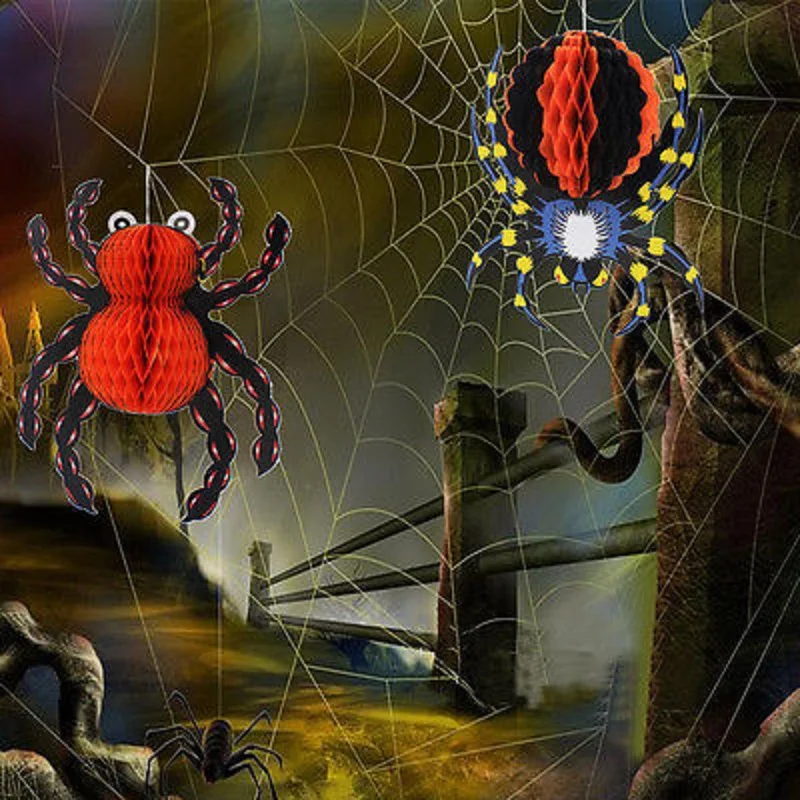 Новинка Хэллоуин подвесной фонарь летучая мышь паук форма призрака бумажное