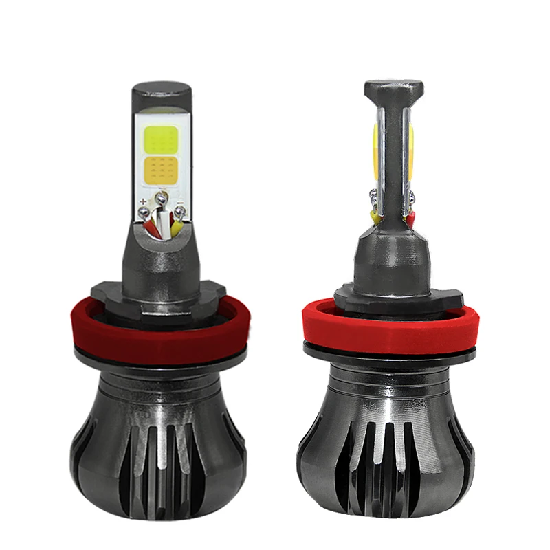 

2PCSx Dual Color White & Yellow H8 H9 H11 80W/Pair LED Fog Light DRL Driving Lamp Bulb