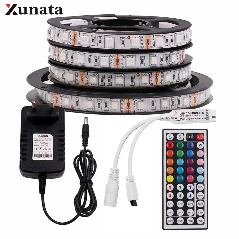 СВЕТОДИОДНАЯ лента SMD 5050 RGB RGBW RGBWW 12 В постоянного тока водонепроницаемая гибкая 300