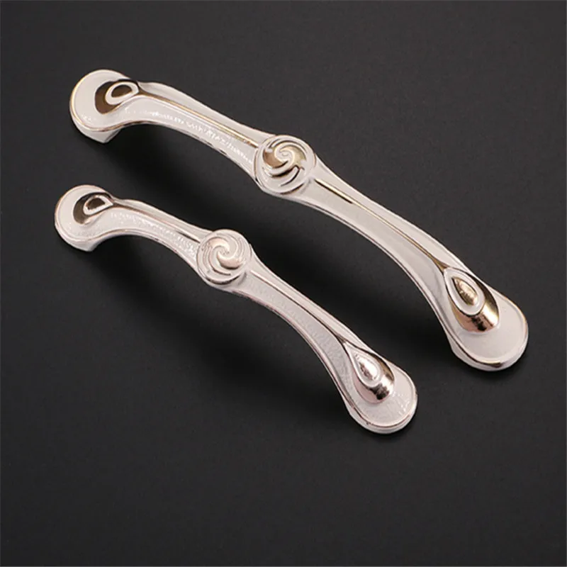 Антикварная резная мебельная дверная ручка для шкафа из цинкового сплава