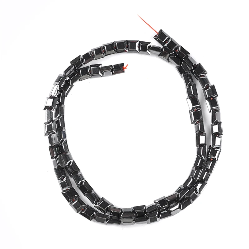 ААА с натуральным камнем черные гематитовые бусины 6*6 мм 83 шт куб Форма свободные