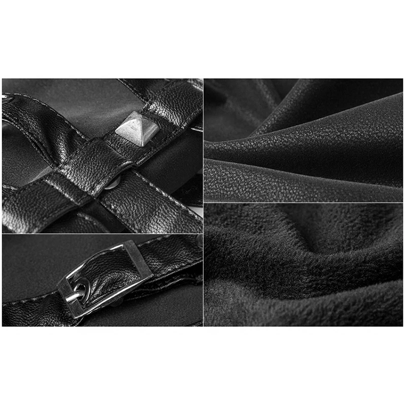 Женские кожаные брюки в стиле стимпанк готические эластичные облегающие штаны