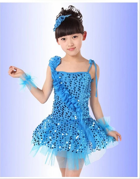 4 цвета детское платье для латиноамериканских танцев балетная пачка с блестками