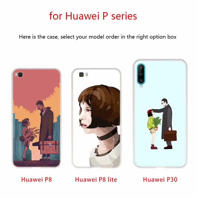 NAYIDA Leon Matilda чехол Натали силиконовый мягкий ТПУ для Huawei P40 P30 P20 Pro P10 P9 P8 Plus Lite 2017