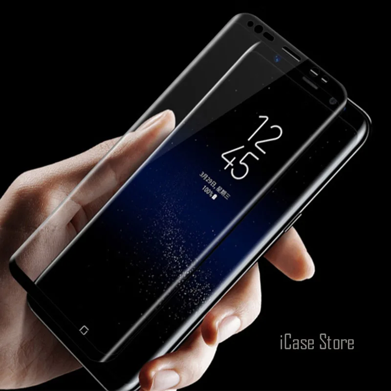 3D полностью покрывающее изогнутое закаленное Стекло для samsung Galaxy S8 плюс