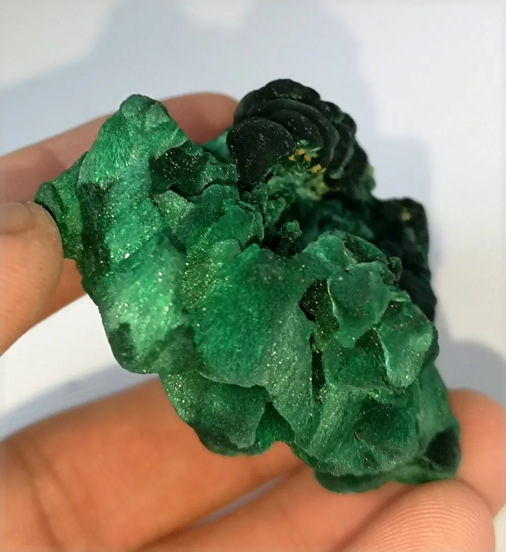 65 г натуральный МАЛАХИТ образец минерала зеленый камень кристалл учебный