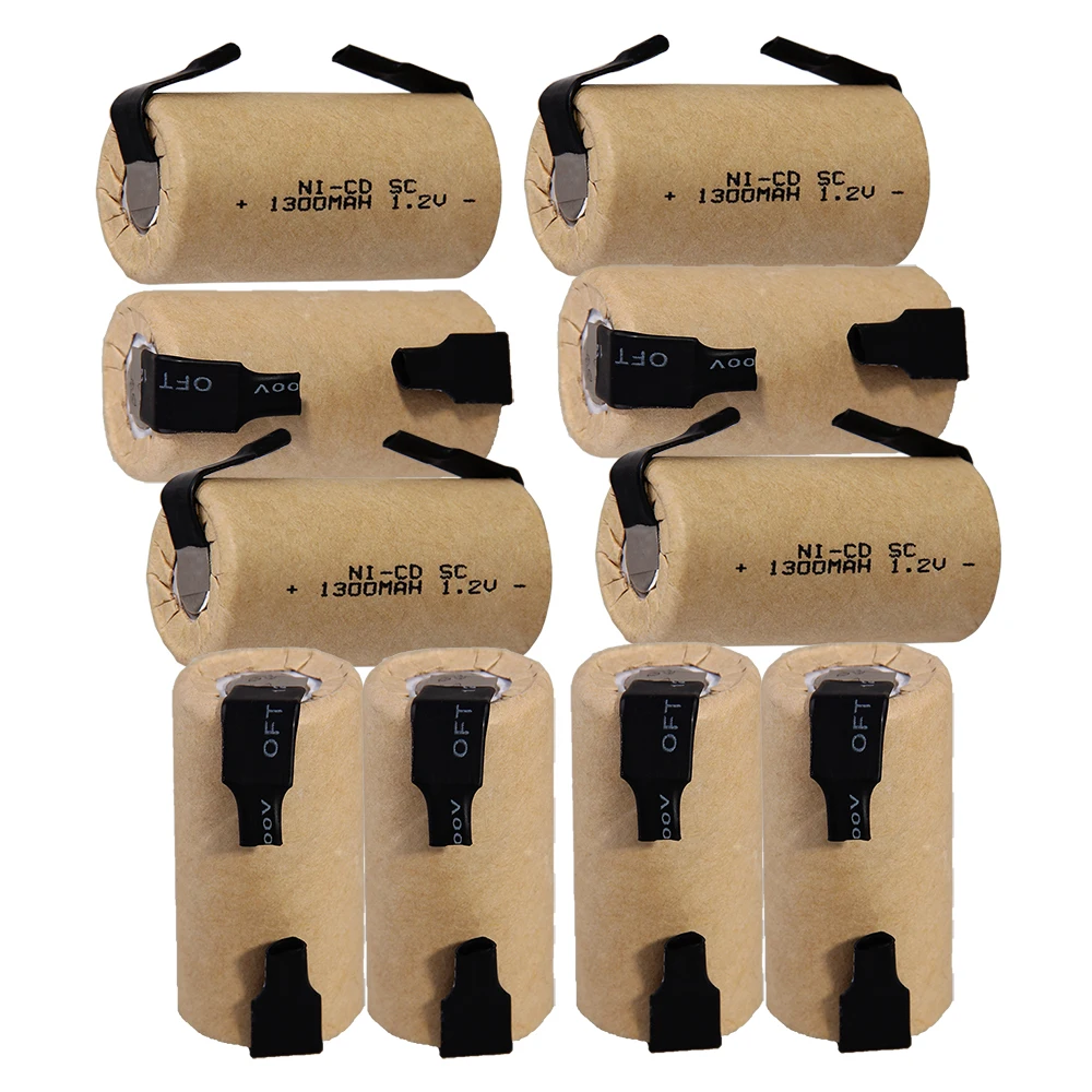 Yeckpowo 10 шт. SC аккумулятор 1 2 в nicd перезаряжаемая батарея SUBC для