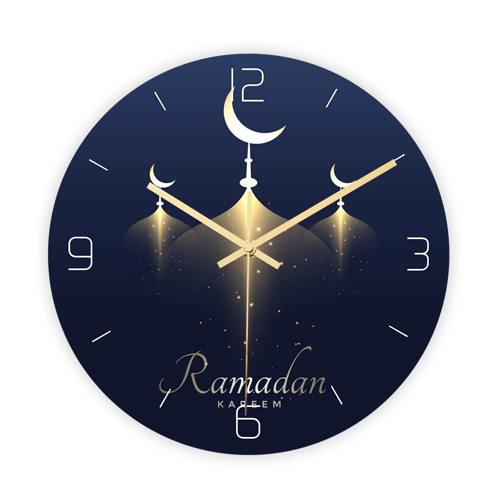 Eid Mubarak декоративные часы, акриловые бытовые украшения, настенные электронные часы, Безрамные Картины, ремесленные часы, домашний декор, подарок eid