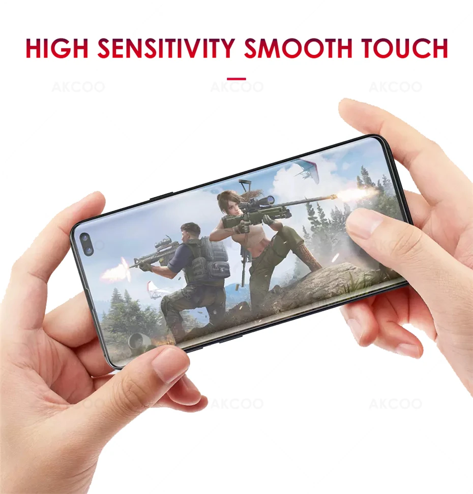 Akcoo S10 Plus закаленное стекло Полный Клей протектор экрана для samsung Galaxy S8 9 Plus Note 8 9 10 UV стекло протектор экрана