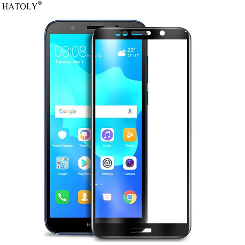 Стекло для Huawei Y5 Prime 2018 закаленное стекло защитное полное покрытие стеклянная