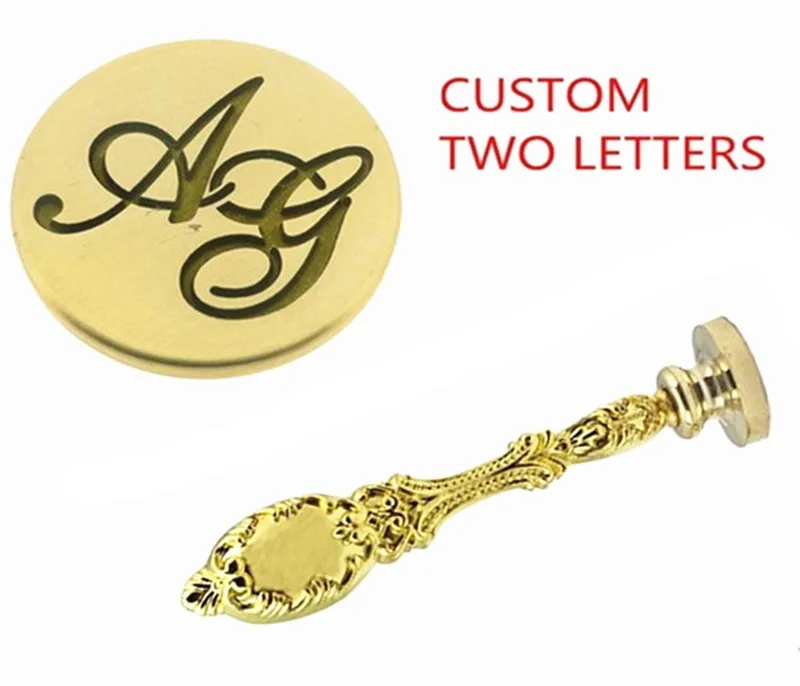 Винтажное изготовление на заказ две буквы монограмма персонализированная