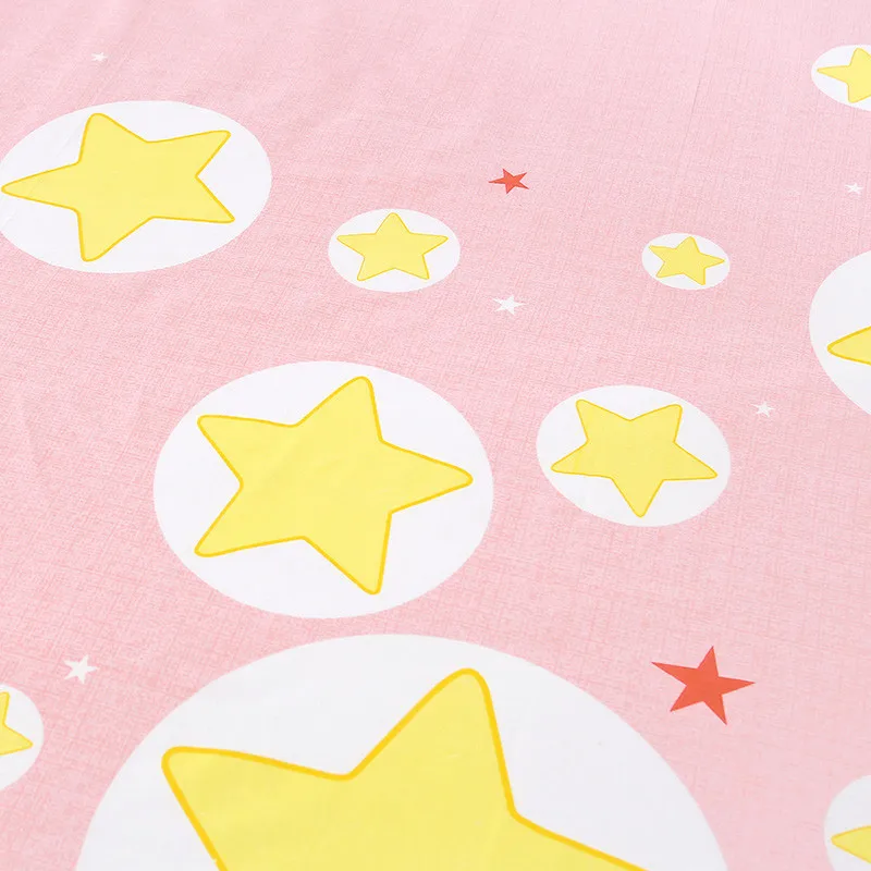 Мода мультфильм розовый плюс желтый маленький рисунок звезды домашний текстиль
