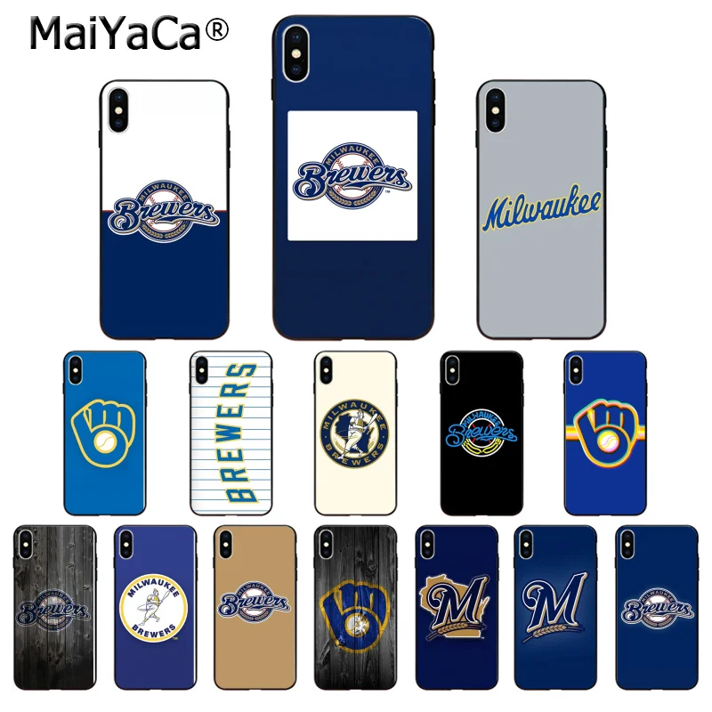 MaiYaCa Milwaukee Brewers TPU мягкие Аксессуары для телефона чехол Apple iPhone 8 7 6 6S Plus X XS MAX 5 5S SE XR |