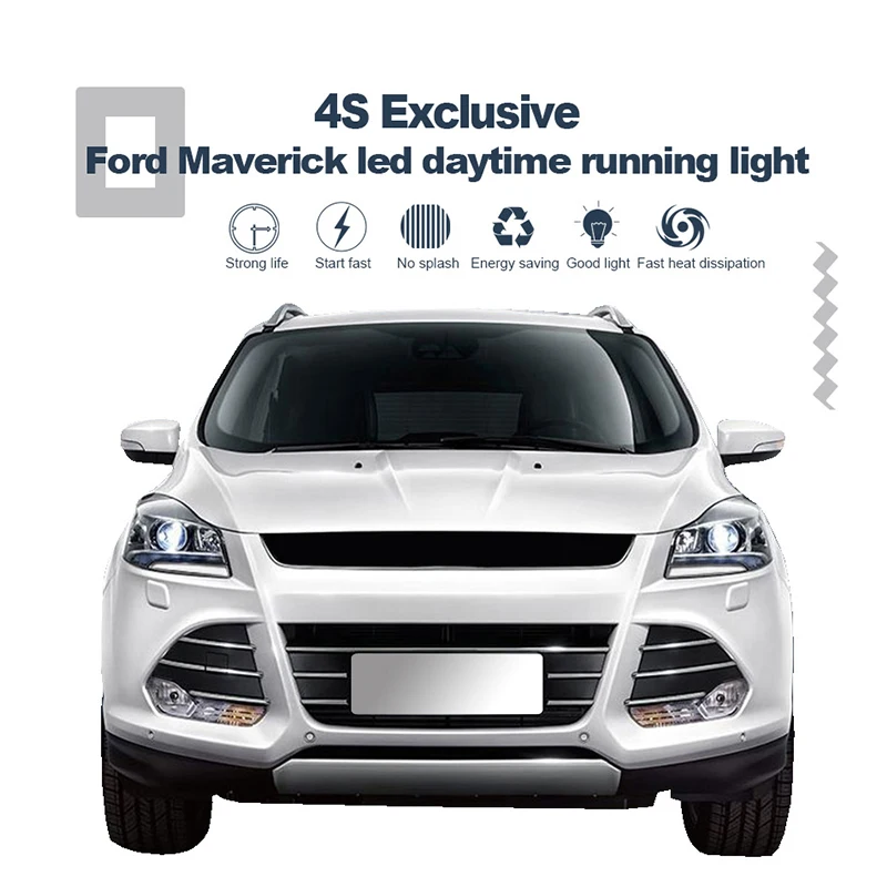 Дневные ходовые огни для Ford Kuga ESCAPE 2013 2015 2014 дневные Светодиодные Автомобильные с