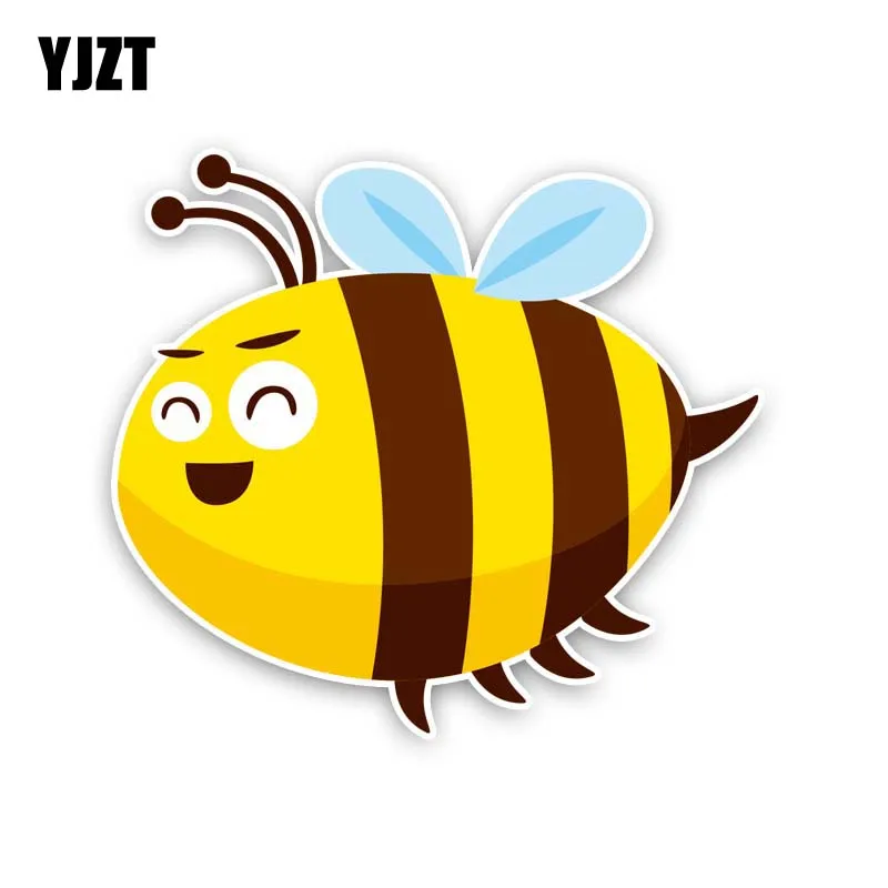 

YJZT 13,4 см * 12,2 см стикер автомобиля Happy Bees мультфильм ПВХ 12-300683