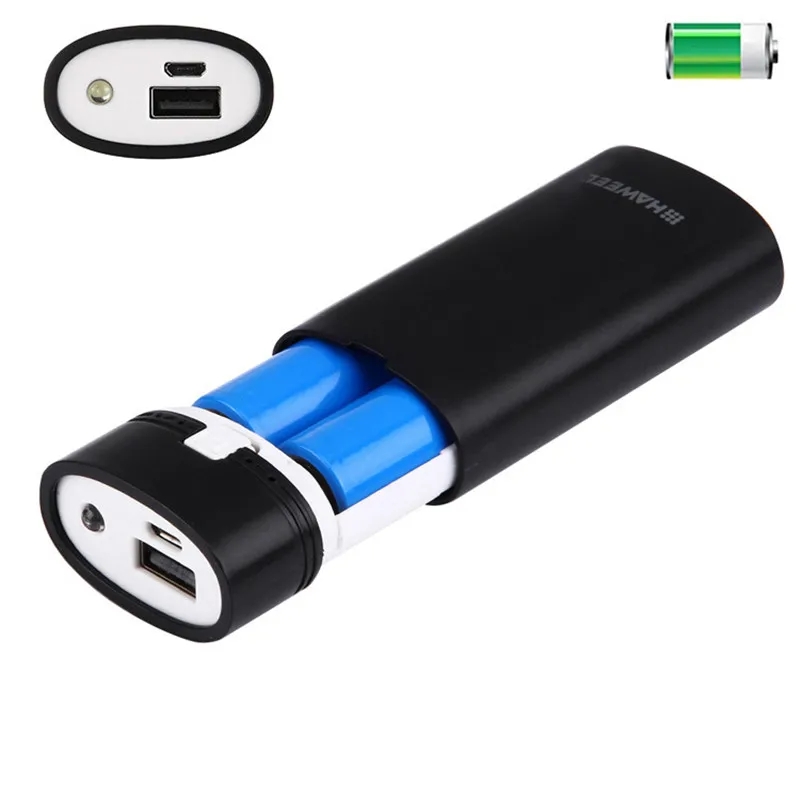 Универсальный два 18650 Батарейный отсек портативный DIY USB мобильный Банк питания