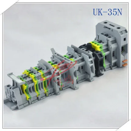 1 шт. UK-35B (UIK 35N) Высококачественная огнестойкая клемма из чистой меди 35 квадратные