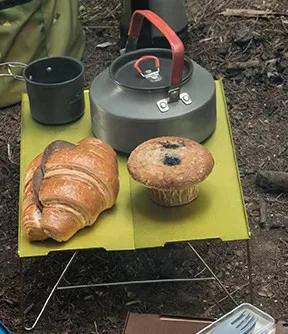 Green Naturehike ультра-светильник, складной стол из алюминиевого сплава, уличный прочный светильник из нержавеющей стали, стол для кемпинга, портативный чайный столик - Color: Green