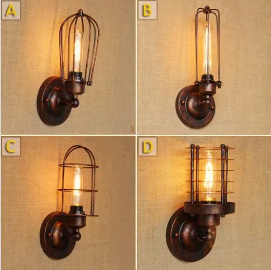 Винтажный настенный светильник в стиле ретро светодиодная лампа лофт индастриал