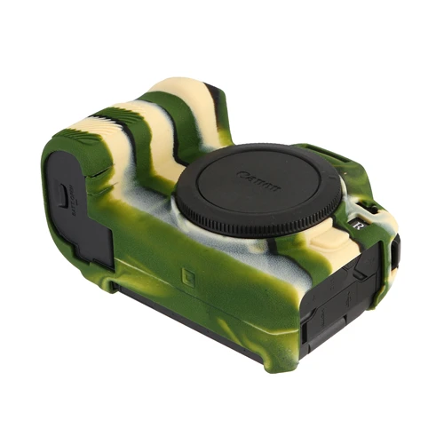 Textured Camouflage Лучшее качество резиновый силиконовый чехол защитная рамка для Canon EOS R camera Soft EOSR - Цвет: Textured Camouflage