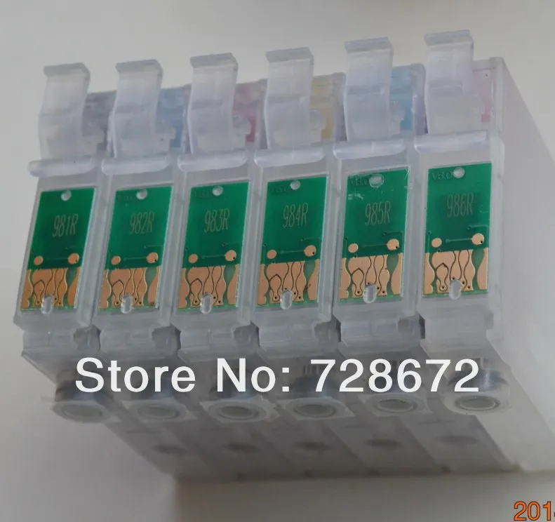 T0981 T0986 многоразового Заправка чернильных картриджей для epson artisan 700 710 725 730 800 810 835