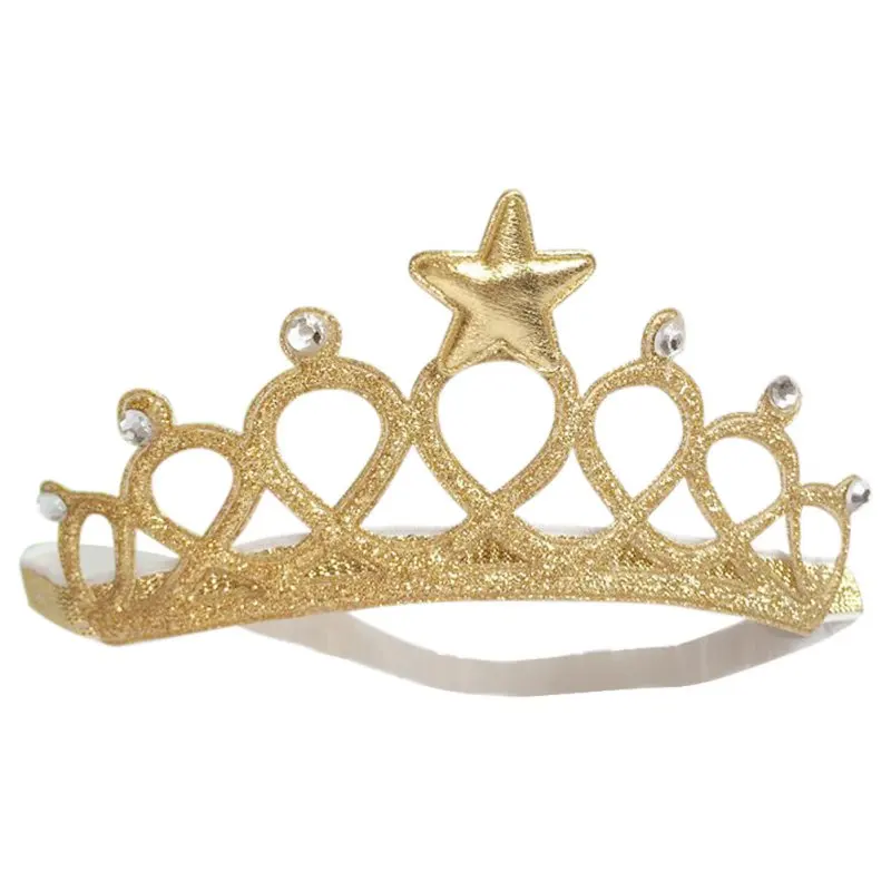

Fashion Baby Headwears Toddler Cute Girl Crown Headband Hair Band Accessories Gold Silver Girls Princess Hair Accessories