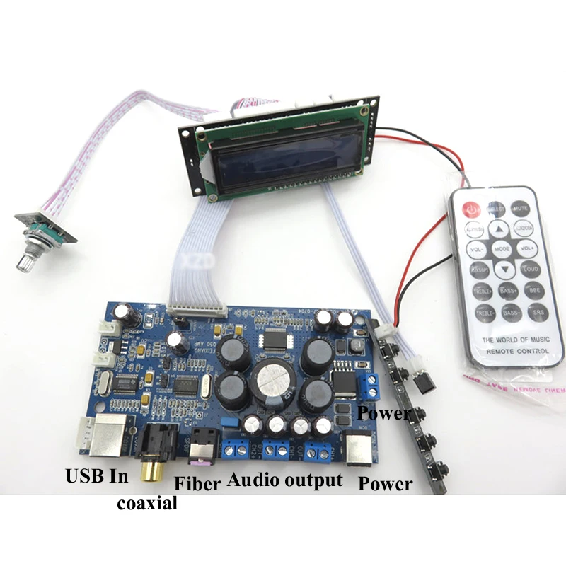 Lusya STA350 2,1 усилитель высокой мощности 25 Вт* 2+ 50 Вт с коаксиальным волокном USB вход поддержка 2,1/2,0 режим T0165