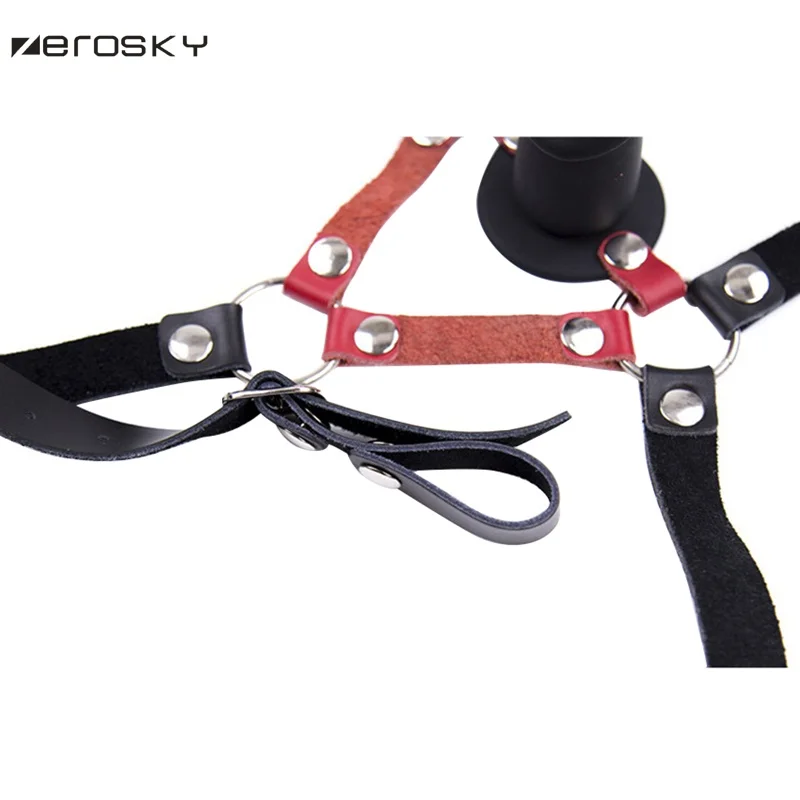 Zerosky Fetish Bondage Open Mouth Bite Silicone Penis Plug Dildo Gag Adult Sex Toys For Woman Couples Slave Game | Красота и здоровье