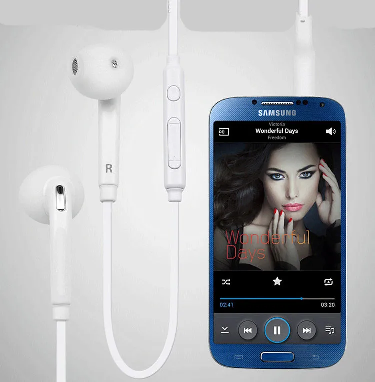 500 шт./лот S6 наушники стерео вкладыши с микрофоном для MP3 MP4 Samsung Galaxy S7 edge S8 i9300