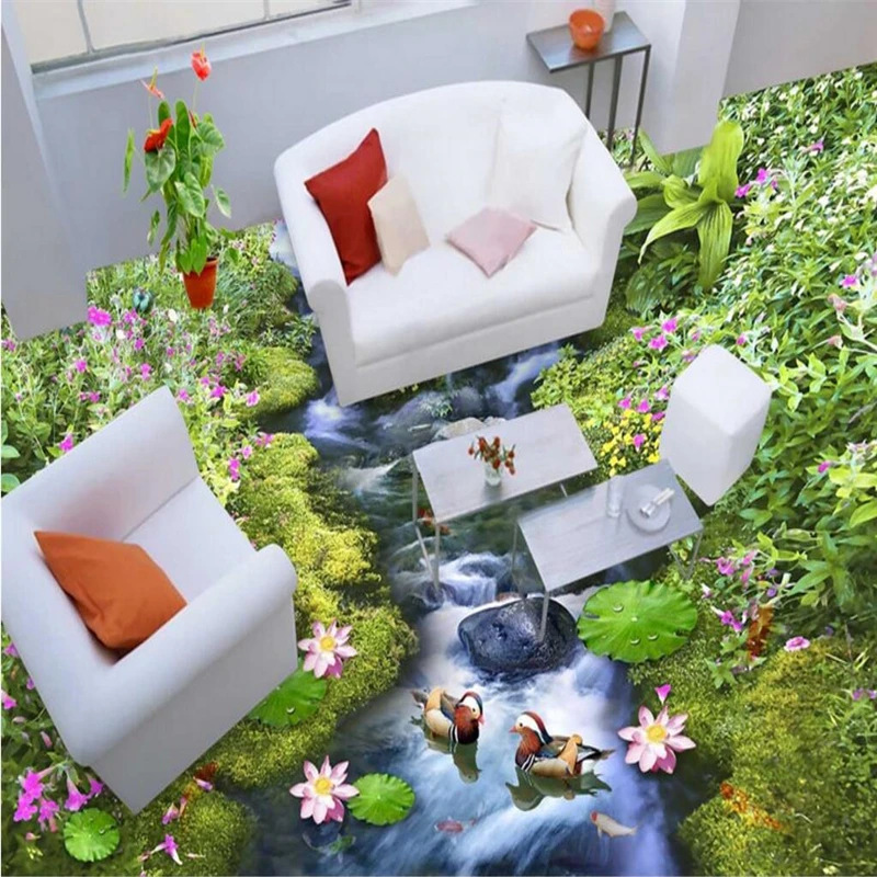 Beibehang Water Flower на заказ papel de parede 3D фотообои для гостиной, ванной комнаты, пола, самоклеящиеся настенные обои (art.: 3920cce4e65a6) - 3920cce4e65a6