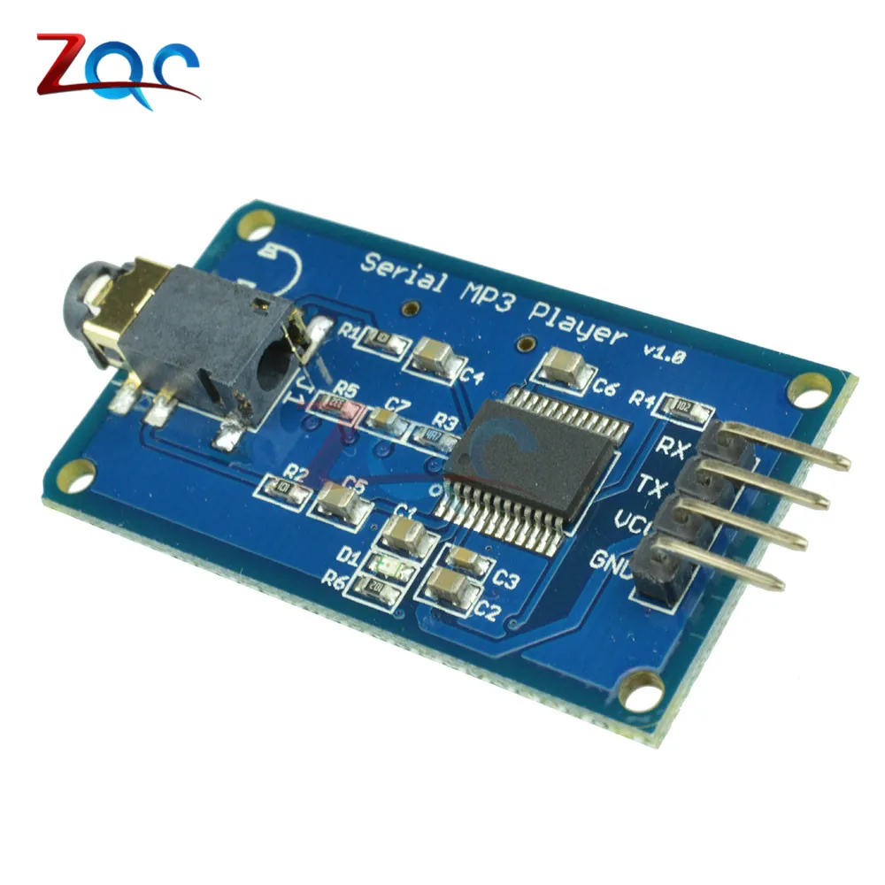 YX5300 UART TTL Serial Control MP3 Music Player Module Support MP3/WAV Micro SD/SDHC Card for Arduino/AVR/ARM/PIC 3.2 -5.2V DC |