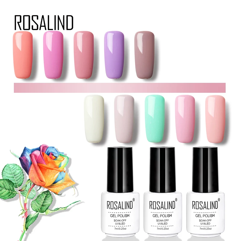 Гель Rosalind 1 7 мл 01-58 однотонный лак для Ногтей Стойкий отмачиваемый Гель-лак