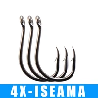 3 packs size 1 2 4 6 8 10 11 12 fishing hooks 4x iseama fresh water high carbon steel barbed hook carp hook