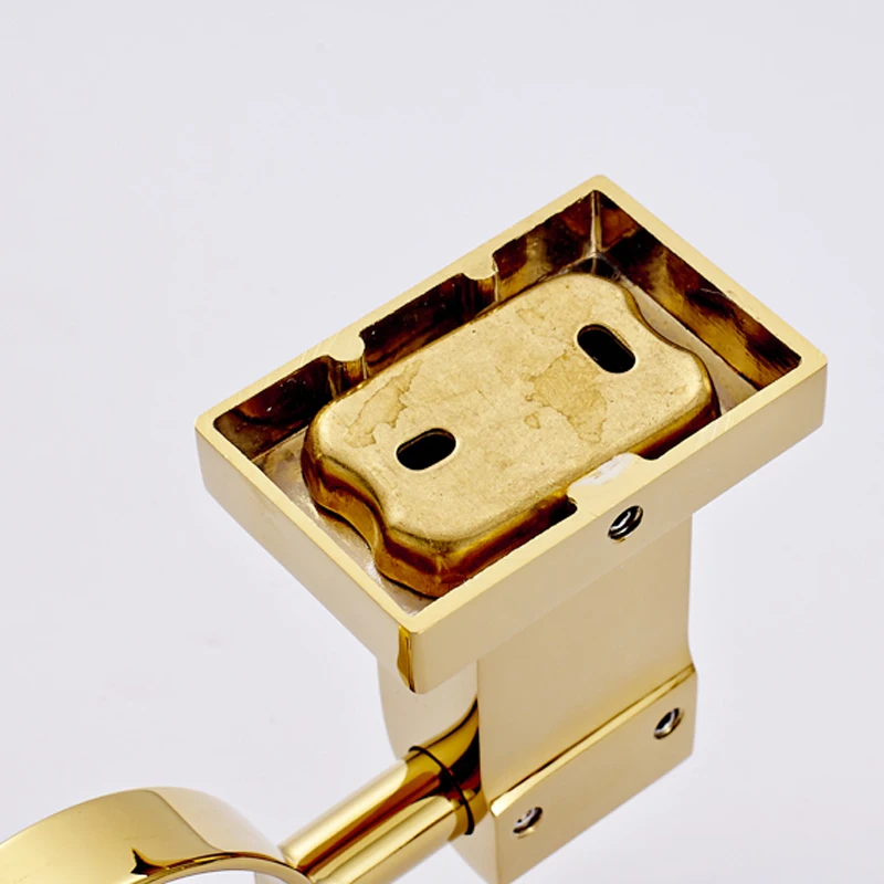 Настенный дозатор жидкого мыла с золотистой отделкой Керамический Диспенсер для