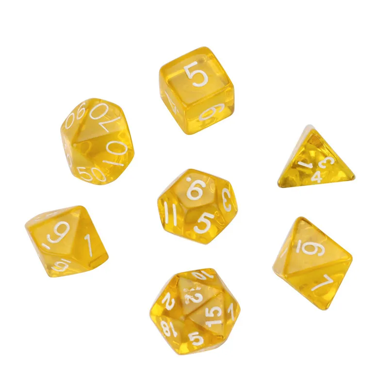 7 шт. игральные кости жемчужное зерно D4-D20 многосторонний Набор кубиков для многогранные кости полиэдральный игра в кости оборудование#2N23
