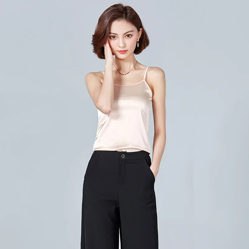 Черные укороченные топы женские топики Roupas Slik летние топы женские без рукавов топики розовые укороченные топы на бретельках размера плюс XXXL - Цвет: Бежевый
