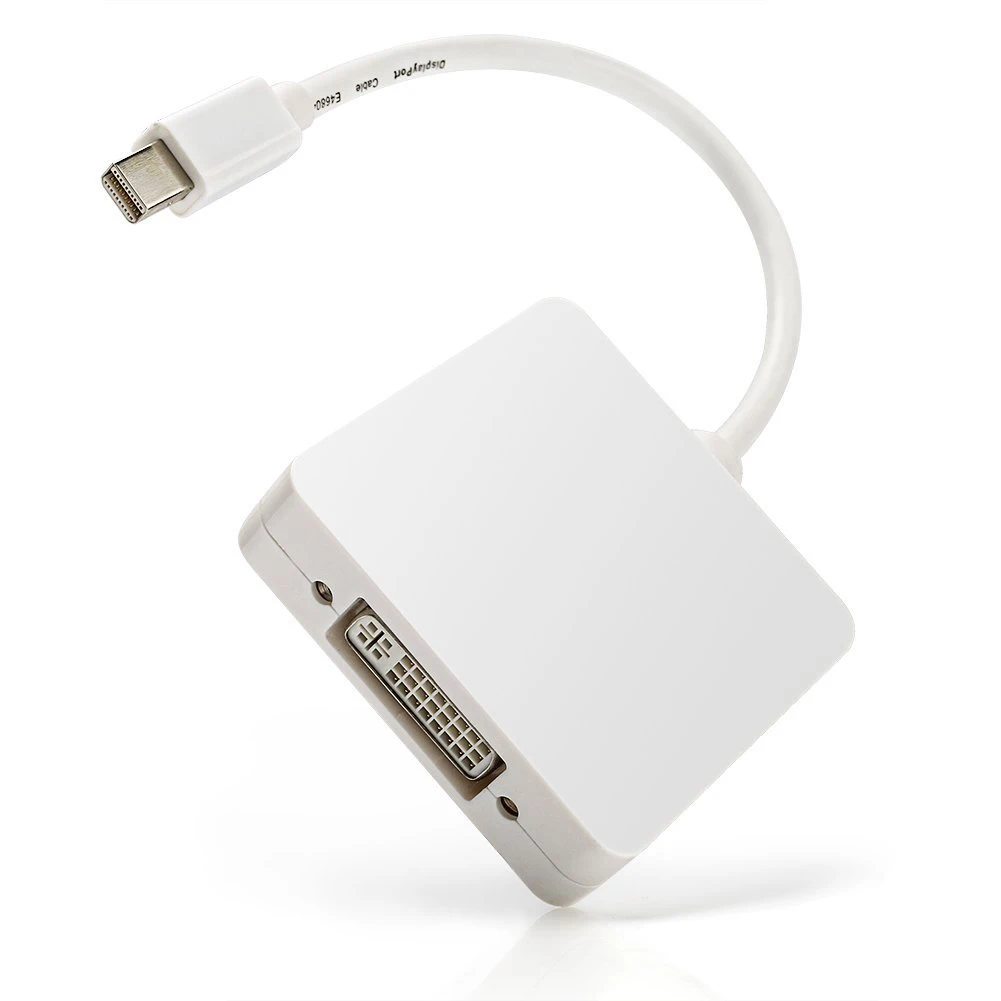 Топ 3 в 1 1080P Full HD Mini Display Port DP to HDMI/DVI/кабель адаптера Thunderbolt совместимый