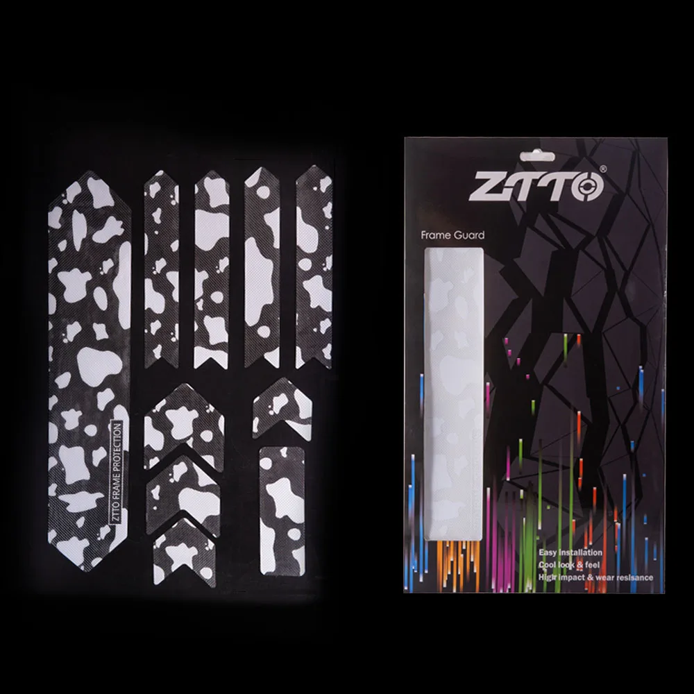 Milk Cow ZTTO 3D MTB дорожный велосипед рама Защита от царапин наклейки Защита рамы велосипеда защитный чехол съемный водонепроницаемый протектор - Цвет: Milk Cow