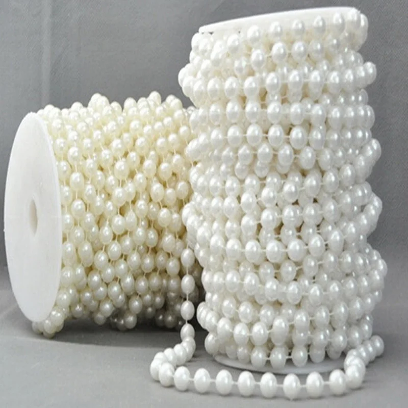 8 мм 20 м хлопок линия искусственный жемчуг бусины цепи фестиваль висячие