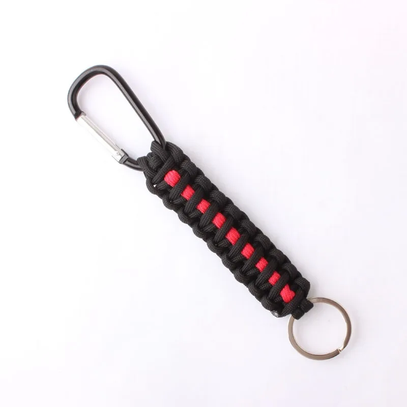 CAMPINGSKY 550 ParaCord Lanyard Chain брелок ручной работы для брелок-фонарик черный, альпинистское снаряжение для выживания, paracord 550