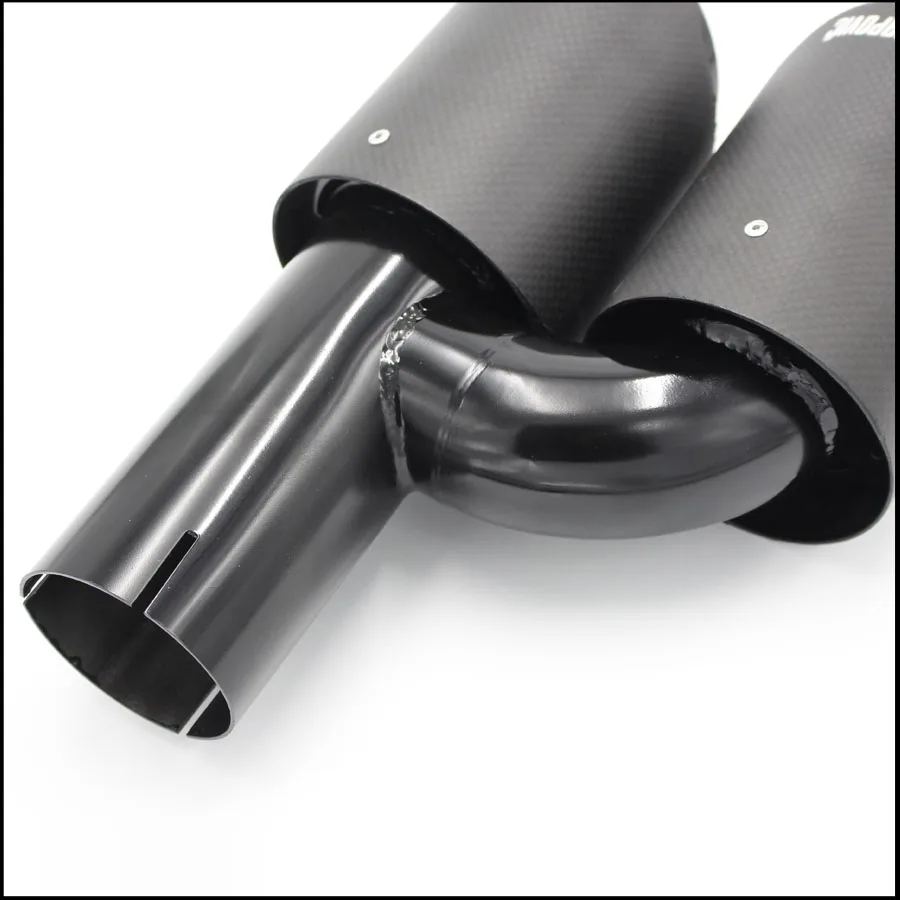 H Style блестящая черная модель Универсальное автомобильное двойное углеродное