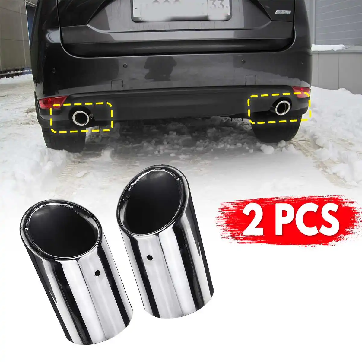 1 пара наконечник выхлопной трубы из нержавеющей стали для Mazda CX-5 cx 5 cx5 kf 2012 2013