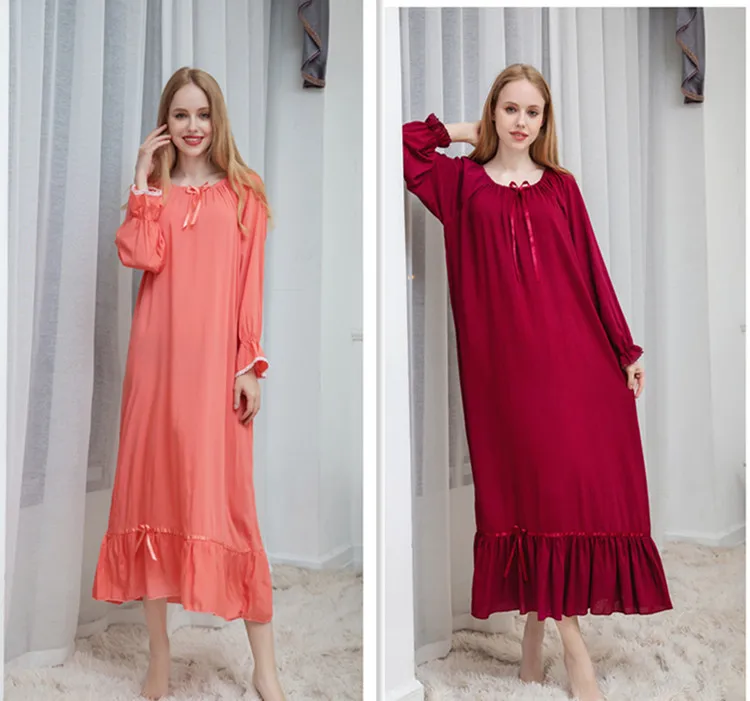 Fdfklak M XXL размера плюс Женское ночное платье новые хлопковые ночные рубашки