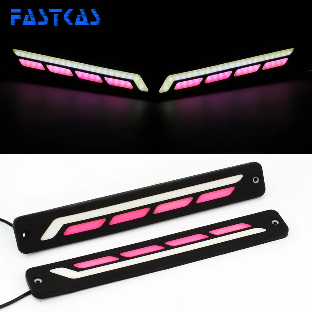 СВЕТОДИОДНЫЙ DRL Дневной светильник 100% Водонепроницаемый Белый Розовый цвет