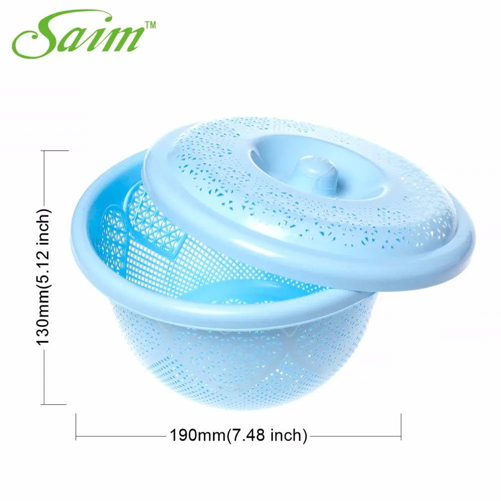 

New Round Wash Fruit Vegetable Sieve Plastic Kitchen Basket With Cover Washing basket vegetables and fruit baskets dish cover