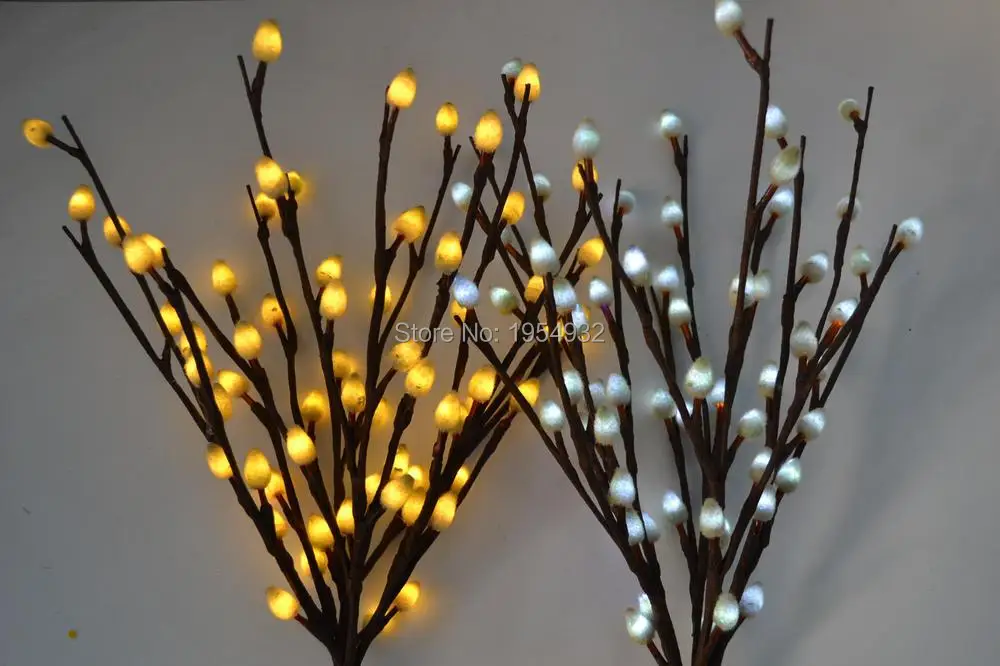 Киска ива ветка свет 2" 48LED свет Весна киска ива ветка Рождественская Домашняя вечеринка Свадьба Праздник деко