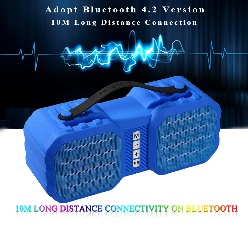 10 Вт Bluetooth динамик CD16 Портативная звуковая колонка SuperBass панель сабвуфера