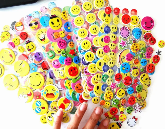 Smile 10 шт. 7*17 см пожарные Сэм 3D объемные наклейки учитель награда наклейка вечерние сувениры для Декор для детского дня рождения - Цвет: Smile